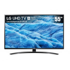 ¡Nuevo! LG - Pantalla 55" - UHD TV AI ThinQ 4K - Smart TV  - 55UM7400PUA - Negro 55UM7400PUA-TecnologiadelHogar-