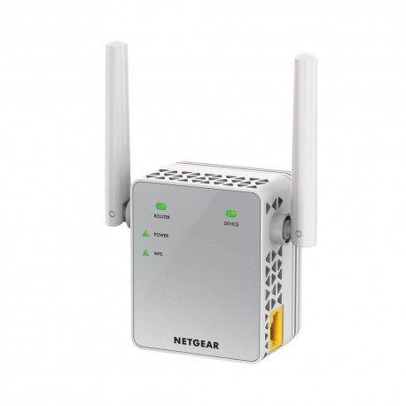 NetGear - Extensor de rango AC750 con puerto GigaBit - Blanco EX3700-100NAS-TecnologiadelHogar-Extensores de red