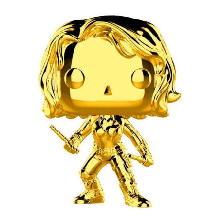 Funko  - Comics Pop Marvel Ms 10  Black Widow (Chrome) FUN-A-33516-TecnologiadelHogar-