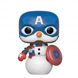 Funko - Pop Marvel Holiday Capitan America - Multi 43335-TecnologiadelHogar-