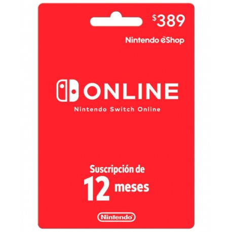 Nintendo - Tarjeta de prepago 12 Meses 389 - Roja NINTENDO 12 MESES-TecnologiadelHogar-