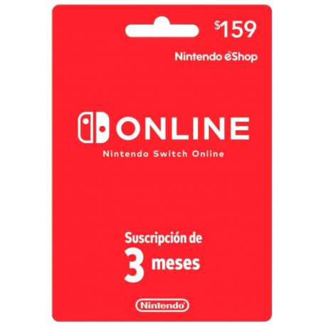 Nintendo - Tarjeta de prepago 3 Meses 159 - Roja NINTENDO 3 MESES-TecnologiadelHogar-