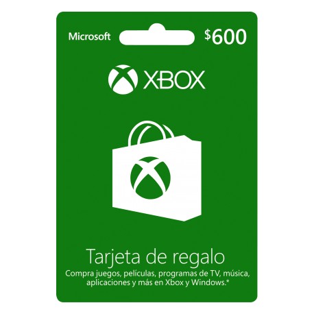 Tarjeta de  XBOX 600 MXN 2015 799000000000-TecnologiadelHogar-