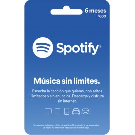 Tarjeta Spotify de 600 - Música - MXN SPOTIFY 600-TecnologiadelHogar-