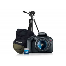 Canon - Cámara digital T7 con Lente 18-55mm mas ZoomPack mas Tripíe mas SD - Negro 2727C054AA-TecnologiadelHogar-
