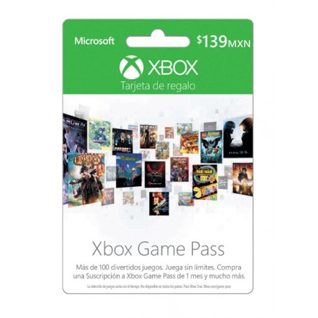 Microsoft - Xbox Game Pass $139 MXN - Física GAME PASS-TecnologiadelHogar-Xbox Live