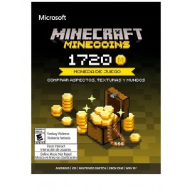 Microsoft - Tarjetas Minecraft 1720 Coins - Monedas de juego 799000000000-TecnologiadelHogar-Créditos y Monedas