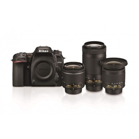 Nikon – Cámara DSLR D7500 + Lente 18-55mm +Lente 70-300 mm VR + 10-20mm – Negro 19096-TecnologiadelHogar-Intermedias - Cámaras P