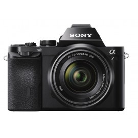 Sony - Cámara fotográfica Alpha α7 - Full-Frame 35mm y 24 MP - Sensor CMOS Exmor R - Lente 28-70mm F3.5-5.6 - Negro ILCE-7K-Tecn