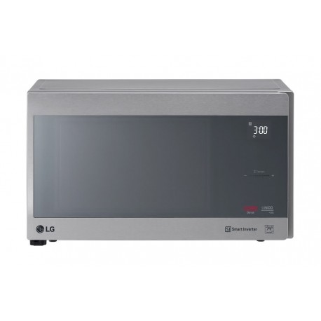 LG - Horno de microondas /grill con capacidad de 1.5 pies cúbicos sistema inverter con acabado espejo - Plata MH1596CIR-Tecnolog