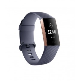 Fitbit – Charge 3 Reloj deportivo / Monitor de ritmo cardiaco – Gris azulado / Aluminio color oro rosa FB409RGGY-CALA-Tecnologia