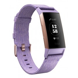 Fitbit – Charge 3 Reloj deportivo / Monitor de ritmo cardiaco – NFC - Lavanda/Aluminio oro rosado FB410RGLV-CALA-TecnologiadelHo