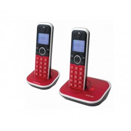 Motorola - Teléfono Inalámbrico Gate 4800R-2 - Rojo GATE4800R-2-TecnologiadelHogar-