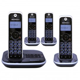 Motorola - Teléfono inalambrico GATE4500CE-4 - Negro GATE4500CE-4-TecnologiadelHogar-