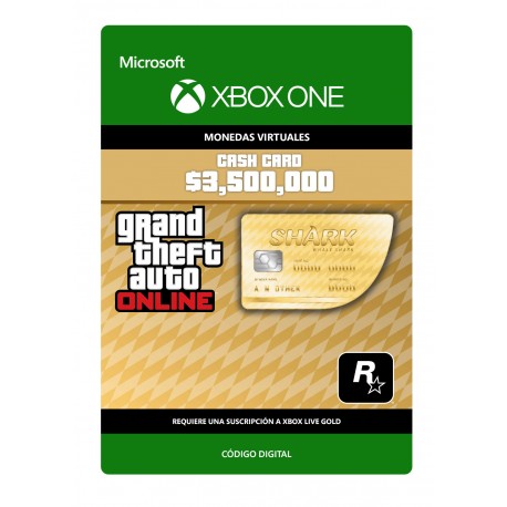 Xbox One - Grand Theft Auto V: Whale Shark Card - Creditos/Monedas para Juegos SE001MSE96-TecnologiadelHogar-Créditos y Monedas