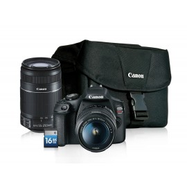 Canon - Cámara digital T7 con Lente 18-55mm mas Lente 55-250mm mas SD mas Mochila - Negro 2727C055AA-TecnologiadelHogar-