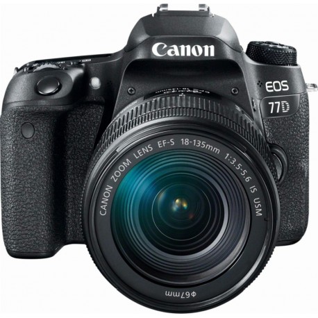 Canon – Cámara EOS 77D EF-S 18-135mm IS USM – Negro 1892C002AA-TecnologiadelHogar-Intermedias - Cámaras Profesion