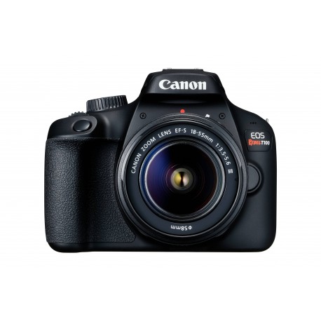 Canon - Cámara EOS Rebel T100 18-55mm - Negro EOS REBEL T100-TecnologiadelHogar-Básicas - Cámaras Profesionales