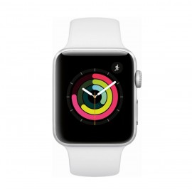 Apple - Apple Watch Series 3 de 42 mm con Cuerpo Aluminio Plata - GPS - con banda deportiva blanca MTF22CL/A-TecnologiadelHogar-