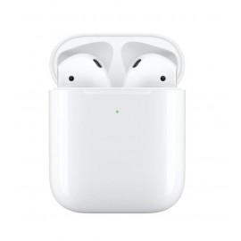 Apple - Audífonos Bluetooth - AirPods 2da generación con estuche inalámbrico – Blanco MRXJ2BE/A-TecnologiadelHogar-True Wireless