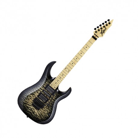 Cort - Guitarra Electrica - Gris X-11 QM GB-TecnologiadelHogar-