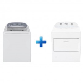 Whirlpool - Paquete de Lavadora Carga Superior 17 Kg y Secadora 17 Kg - Blanco 8MWTW1796EI / 7MWGD1750EQ-TecnologiadelHogar-Paqu