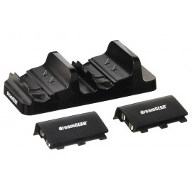 DreamGEAR - Base cargador con 2 docks y 2 baterías recargables para Xbox One - Negro DGXB1-6624-TecnologiadelHogar-Accesorios de