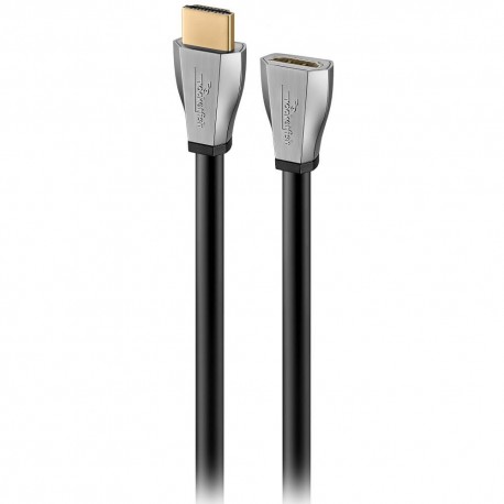 Rocketfish - Cable extensión HDMI de 1.2 mts - Negro/Plata RF-HZ417-TecnologiadelHogar-