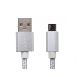 Sync Ray - Cable Micro USB a USB Reforzado -  SR-BMC35 - Plata SR-BMC35-TecnologiadelHogar-