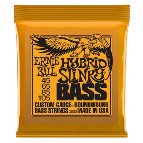 Ernie Ball - Cuerda para bajo Hybrid Slinky 45-105 - Naranja 2833-TecnologiadelHogar-Cuerdas