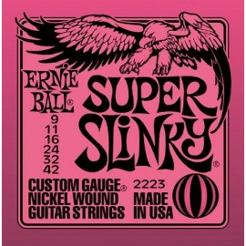 Ernie Ball - Cuerda para guitarra eléctrica Super Slinky - Rosa 2223-TecnologiadelHogar-Cuerdas