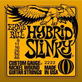 Ernie Ball - Cuerda para guitarra eléctrica Hybrid Slinky - Naranja 2222-TecnologiadelHogar-Cuerdas