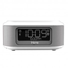 iHome - Reloj despertador IBTW23 con carga Qi - Blanco IBTW23-TecnologiadelHogar-