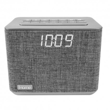 iHome - Reloj despertador IBT232 - Gris IBT232-TecnologiadelHogar-