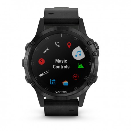 Garmin – Smartwatch Fénix 5 Plus – Zafiro - Piel - Negro 010-01988-06-TecnologiadelHogar-Smartwatches Deportivos