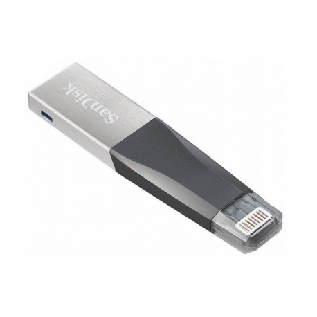 SanDisk - Tarjeta iXpand Mini Flash para iPhone o iPad - 64GB - Lightning/ USB 3.0 - Plata/Negro SDIX40N-064G-GN6NN-Tecnologiade