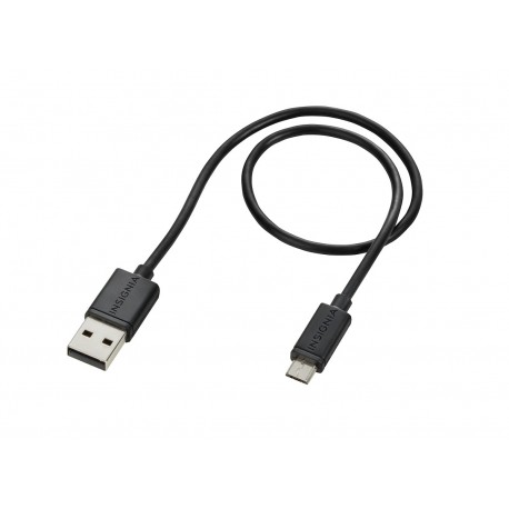 Insignia – Cable de carga Sync Micro USB 30cm -Negro NS-MCDT12-TecnologiadelHogar-Cargadores