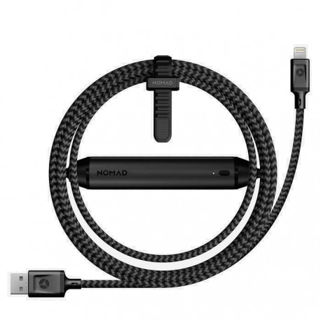 NOMAD - Cable Lightning de 1.5m con batería de 2350mAh integrada - Negro NM01971B00-TecnologiadelHogar-