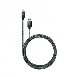 Candywirez - Cable USB-C a Lightning Marbled Woven de 3 metros - Negro/Gris LTC-GC-MWS10-BLKG-TecnologiadelHogar-