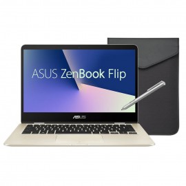 Asus - Laptop ZENBOOK FLIP UX461FA-E1058T de 14" - Core i7 - Intel UHD 620 - Memoria 8GB - SSD de 512GB - Dorado UX461FA-E1058T-