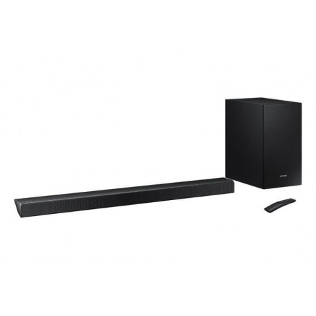 Samsung - Barra de sonido Samsung -  2.1 canales y 320 W con subwoofer inalámbrico de 6-1 / 2 "- HW-R550 - Negro HW-R550/ZX-Tecn