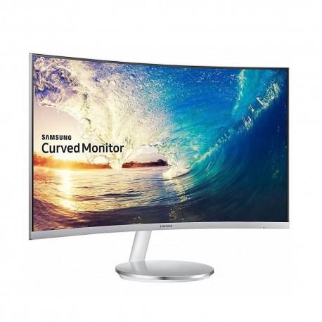 Samsung - Monitor Full HD LED curvo avanzado con Active Crystal Color de 27" - Blanco LC27F591FDLXZX-TecnologiadelHogar-