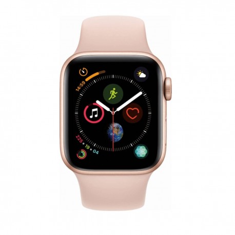 Apple Watch Series 4 LTE de 40 mm cuerpo de aluminio en color oro con banda deportiva rosa - Oro MTUJ2LZ/A-TecnologiadelHogar-