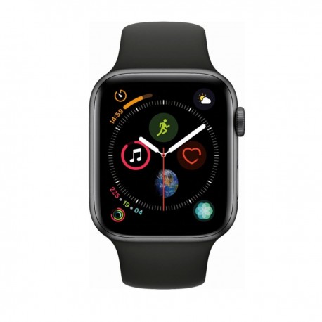 Apple Watch Series 4 LTE de 44 mm cuerpo de aluminio en color gris espacial con banda deportiva negra - Gris Espacial MTUW2LZ/A-