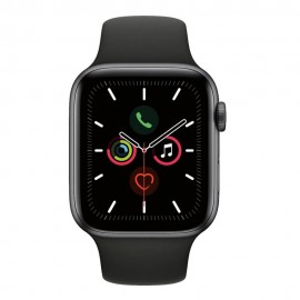 Apple - Apple Watch (último modelo) Serie 5 GPS LTE de 44 mm cuerpo aluminio en color gris / banda deportiva - Gris Es MWW12LZ/-