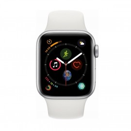 Apple Watch Series 4 de 40 mm cuerpo de aluminio en color plata con banda deportiva blanca - Plata MU642LZ/A-TecnologiadelHogar-