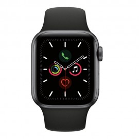 Apple - Apple Watch (último modelo) Serie 5 GPS 40 mm cuerpo aluminio color gris espacial/banda deportiva - Gris Es MWV82LZ/A-Te