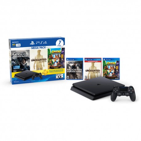 PS4 - Consola 1 TB  Mega Pack 7 Mega Pack 7-TecnologiadelHogar-