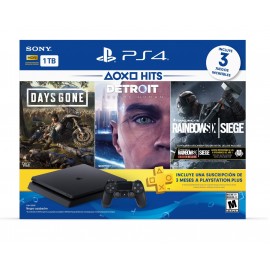 Sony - Consola PS4 de 1TB HITS BUNDLE 5 - Juegos incluidos - Negra Hits Bundle 5-TecnologiadelHogar-