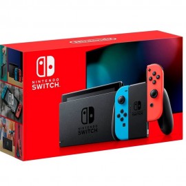 Nintendo - Consola Switch de 32 GB con controles Joy-Con - Version 1.1 - Azul/Rojo Neon HADSKABAA-TecnologiadelHogar-